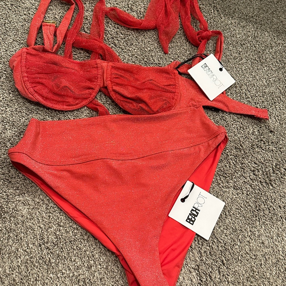 Beach Riot Red Bikini Set